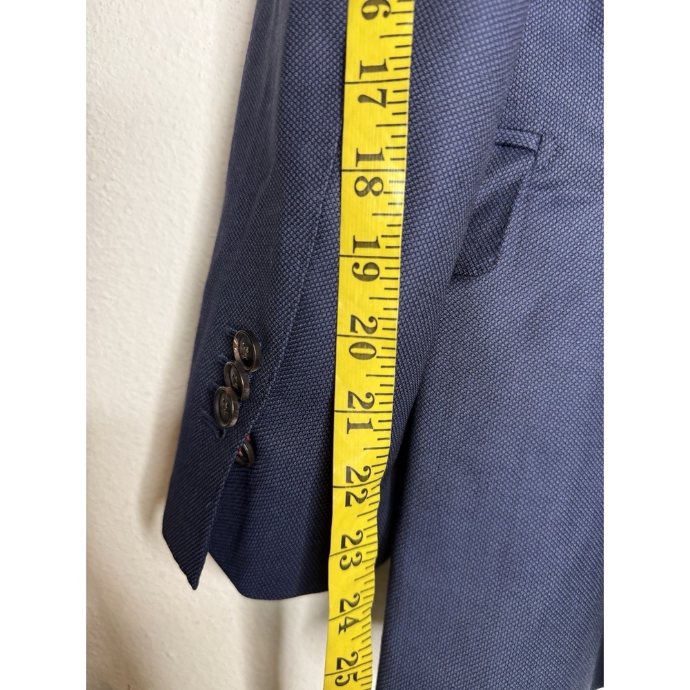 SUITSUPPLY Blazer Mens 36 Blue Vitale Barberis Canonico Pure Wool Sienna Italy - Picture 6 of 15